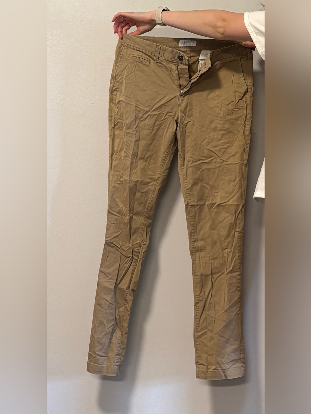 Express Men's Slim Khaki Chinos - Tan